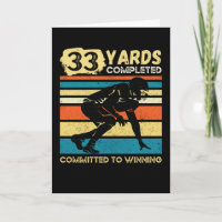 33 Yards Completed Football Birthday
