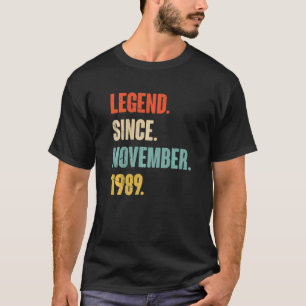 33 Year Old 33rd Birthday  Legend Since November 1 T-Shirt