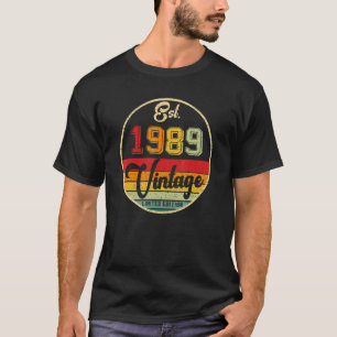 33 Year Old Vintage 1989 33rd B Day T-Shirt