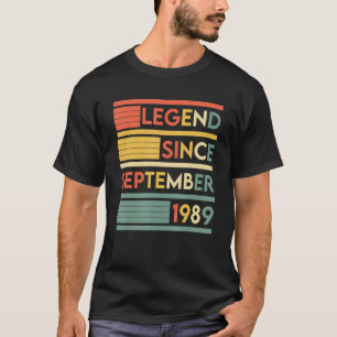 33 Years Old 33rd Birthday Legend Since September T-Shirt