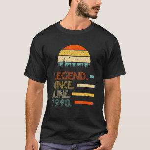 33 Years Old Legend Since June 1990 33rd Birthday T-Shirt