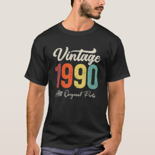 33 Years Old Vintage 1990 33rd Birthday Decoration T-Shirt