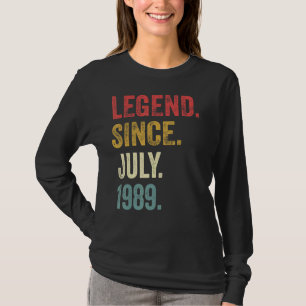 33rd Birthday 33 Years Old Legend Since July 1989 T-Shirt