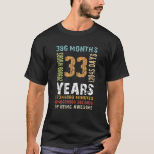 33Rd Birthday 33 Years Old Vintage Retro Decor Men T-Shirt