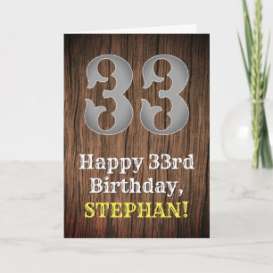 33rd Birthday: Country Western Inspired Look, Name Card