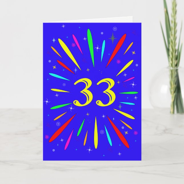 33rd Birthday Explosion Card (Front)