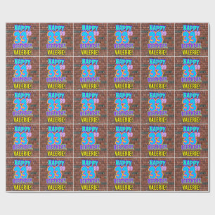 33rd Birthday: Fun, Urban Graffiti Inspired Look Wrapping Paper