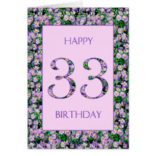 33rd Birthday Purple Daisies