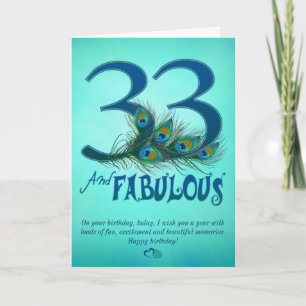 33rd Birthday template Cards