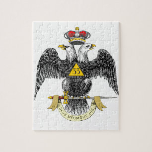 33rd Degree Scottish Rite Black Eagle Jigsaw Puzzle
