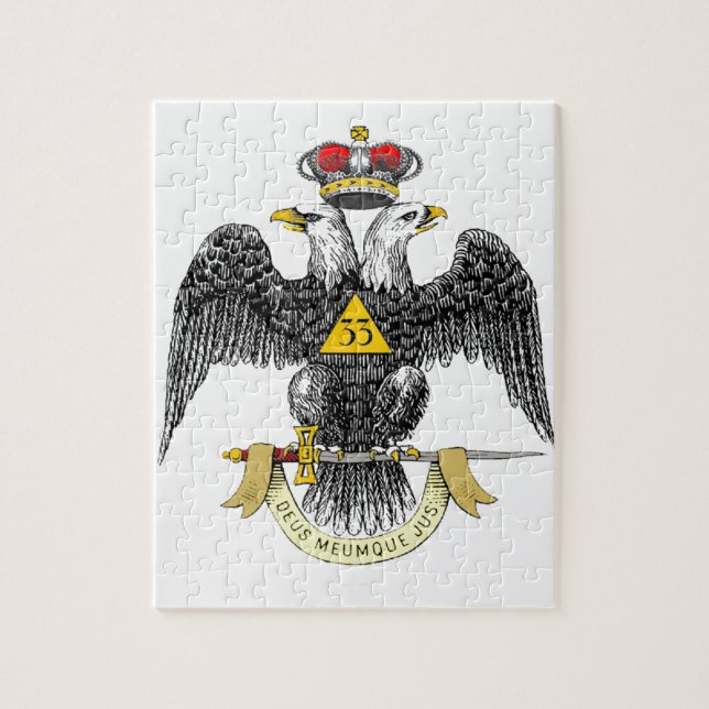 33rd Degree Scottish Rite Black Eagle Jigsaw Puzzle (Vertical)