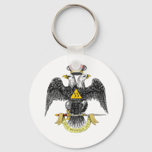 33rd Degree Scottish Rite Black Eagle Key Ring