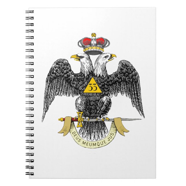 33rd Degree Scottish Rite Black Eagle Notebook (Front)