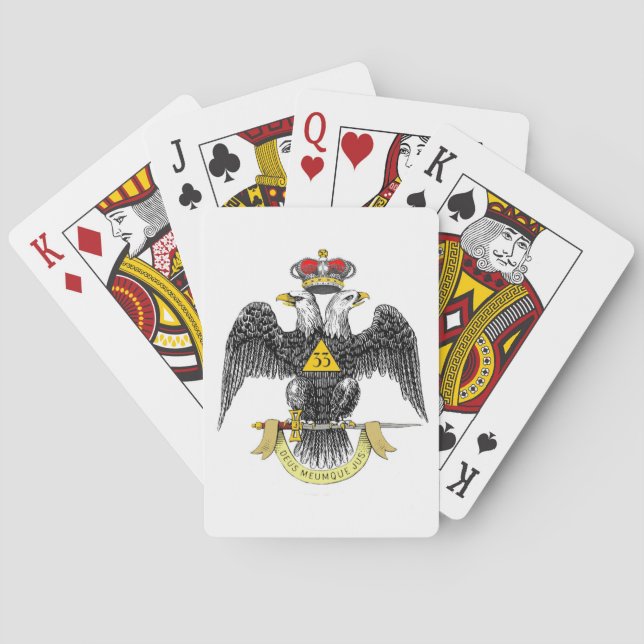 33rd Degree Scottish Rite Black Eagle Playing Cards (Back)