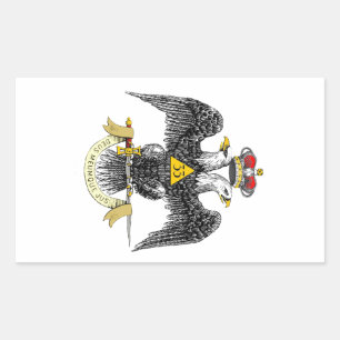 33rd Degree Scottish Rite Black Eagle Rectangular Sticker