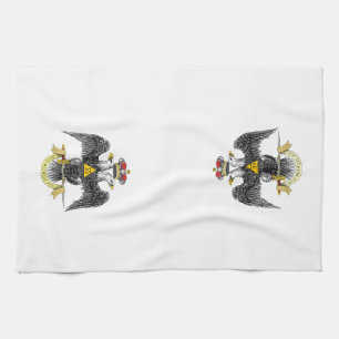 33rd Degree Scottish Rite Black Eagle Tea Towel