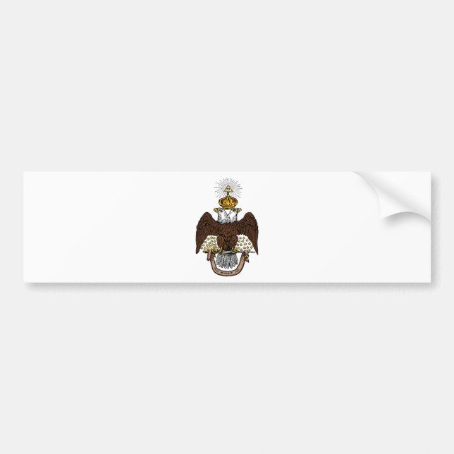 33rd Degree Scottish Rite Brown Eagle Bumper Sticker (Front)