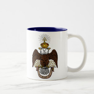 33rd Degree Scottish Rite Brown Eagle Two-Tone Coffee Mug