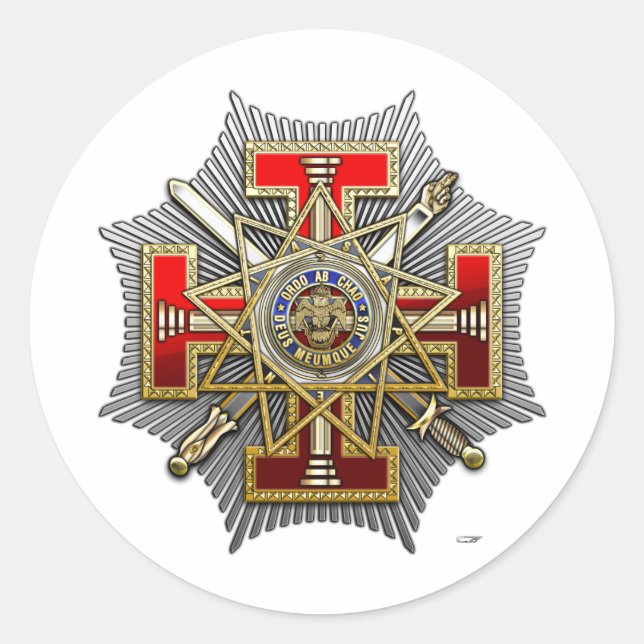 33rd Degree: Sovereign Grand Inspector General Classic Round Sticker (Front)