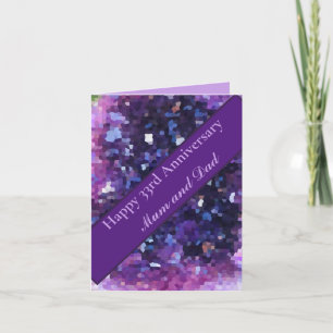 33rd Wedding Anniversary editable     Card