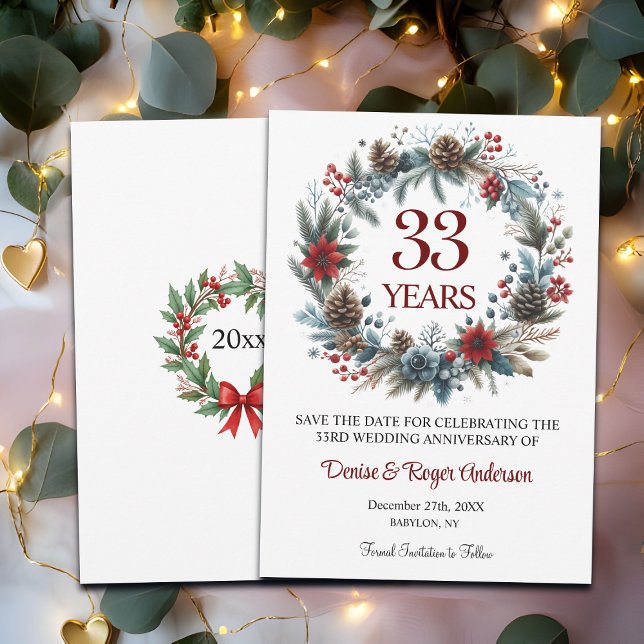 33rd Wedding Anniversary Winter Save The Date (Creator Uploaded)