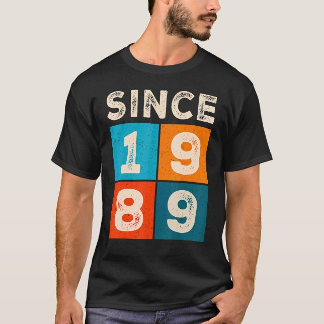33th Birthday Awesome Since 1989 T-Shirt (Front)