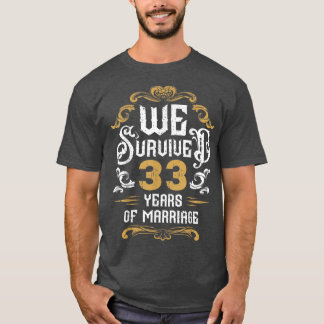 33th Wedding Anniversary Couples Husband Wife 33 Y T-Shirt