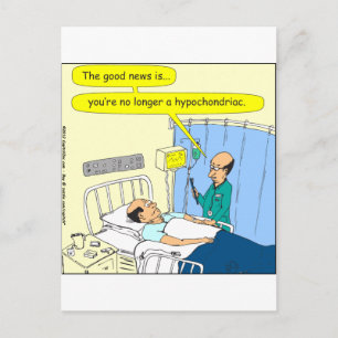 348 No longer a hypochondriac colour cartoon Postcard