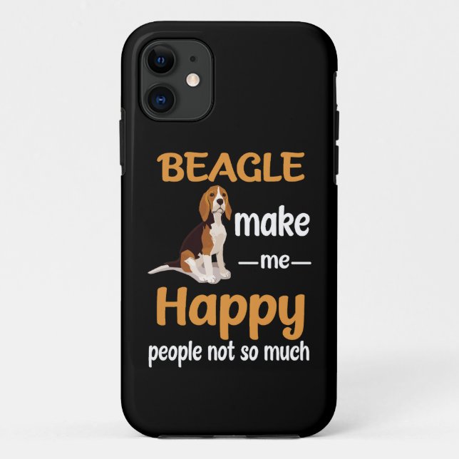 34 Beagle Make Me Happy Case-Mate iPhone Case (Back)