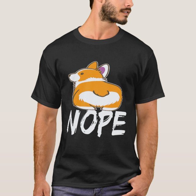 34 Nope - Corgi T-Shirt (Front)