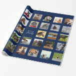34 PHOTO COLLAGE Gift Wrap - Can EDIT Colour<br><div class="desc">Replace all the photos show and text with your own. This is one of MANY photo collage gifts in this collection/category. It can be used for ANY occasion in addition to that shown in the sample. All photos resize automatically to fill the spaces. This makes a great birthday, holidays or...</div>