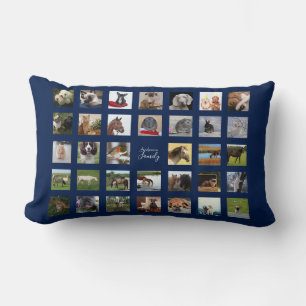 34 PHOTO COLLAGE Pillow - ANY COLORS