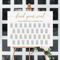 34 Tables Find Your Seat Seating Chart Plan