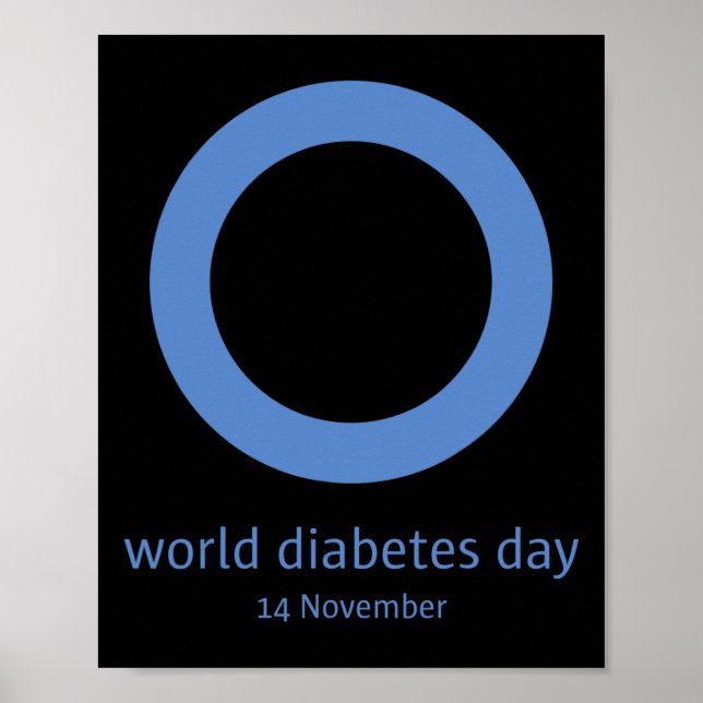 "World Diabetes Day " Diabetes Awareness  Poster (Front)