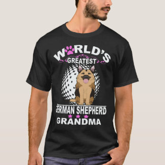 34 World's Greatest German Shepherd Grandma German T-Shirt