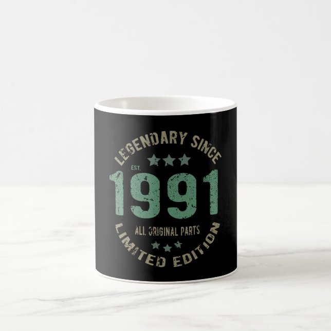 34 Year Old Bday 1991 Legend 36th Birthday Gift Coffee Mug (Center)