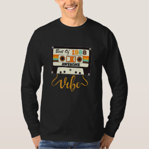 34 Year Old Bday Best Of 1988 Cassette Tape 34th T-Shirt
