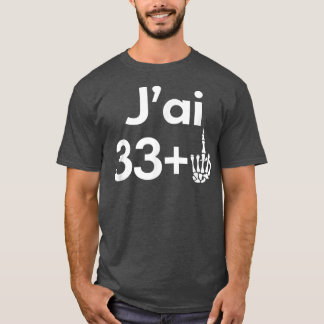 34 Years Birthday Men Women Skeleton Gift I Have 3 T-Shirt