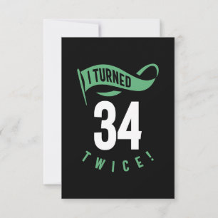 34 Years Old Birthday Gift RSVP Card