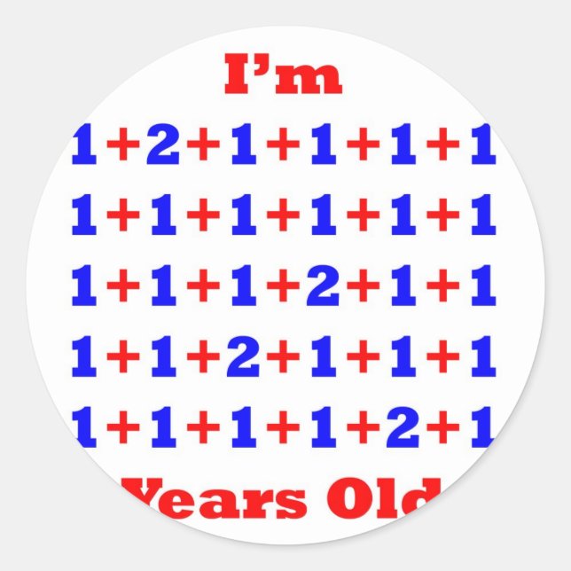 34 Years old! Classic Round Sticker (Front)
