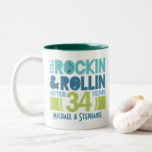34th Anniversary Personalised Mug Gift