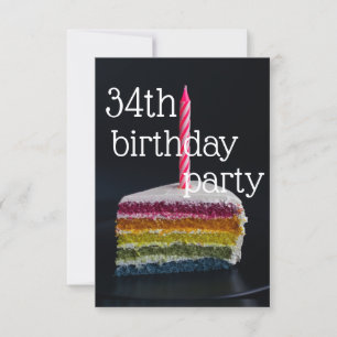 34th birthday invitation