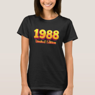 34th Birthday Ladies Mens 34 Years 1988   3 T-Shirt
