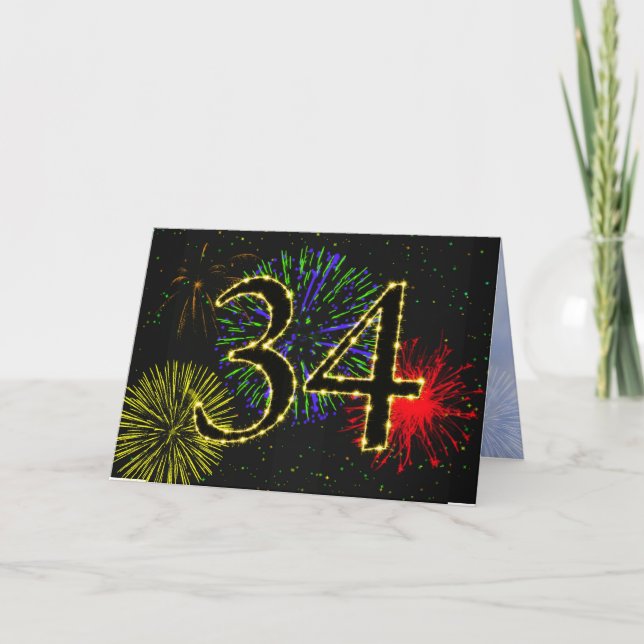 34th Birthday Party Invitation (Front)