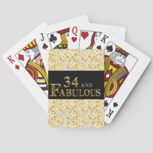 34th  Birthday  Playing Cards