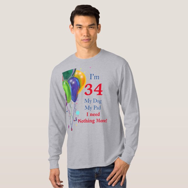 34th Birthday  T-Shirt (Front Full)