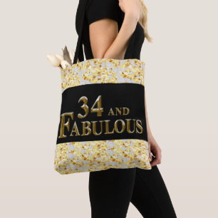 34th  Birthday  Tote Bag