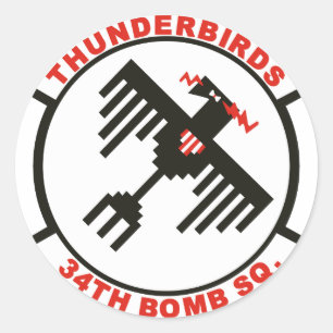 34th Bomb Squadron Classic Round Sticker