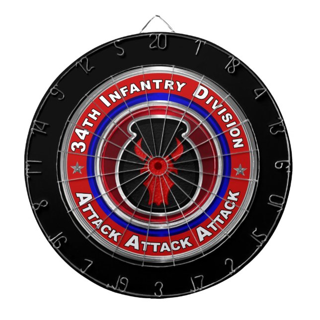 34th Infantry Division  Dartboard (Front)