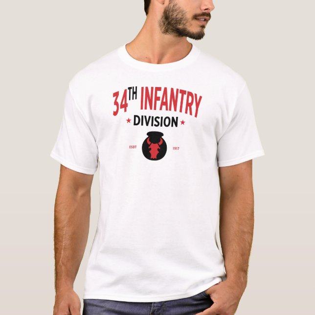 34th Infantry Division - US Military T-Shirt (Front)